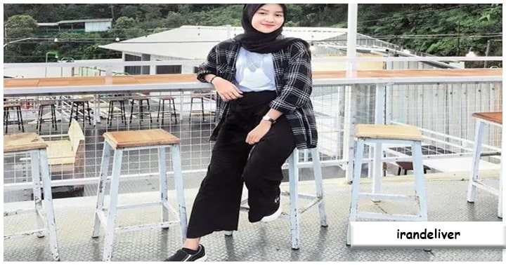 Outfit Hijab dengan Kemeja Oversize dan Celana Kulot